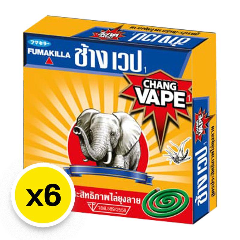 ช้าง ยาจุดกันยุง เวปธรรมดา 10 ขด x 6