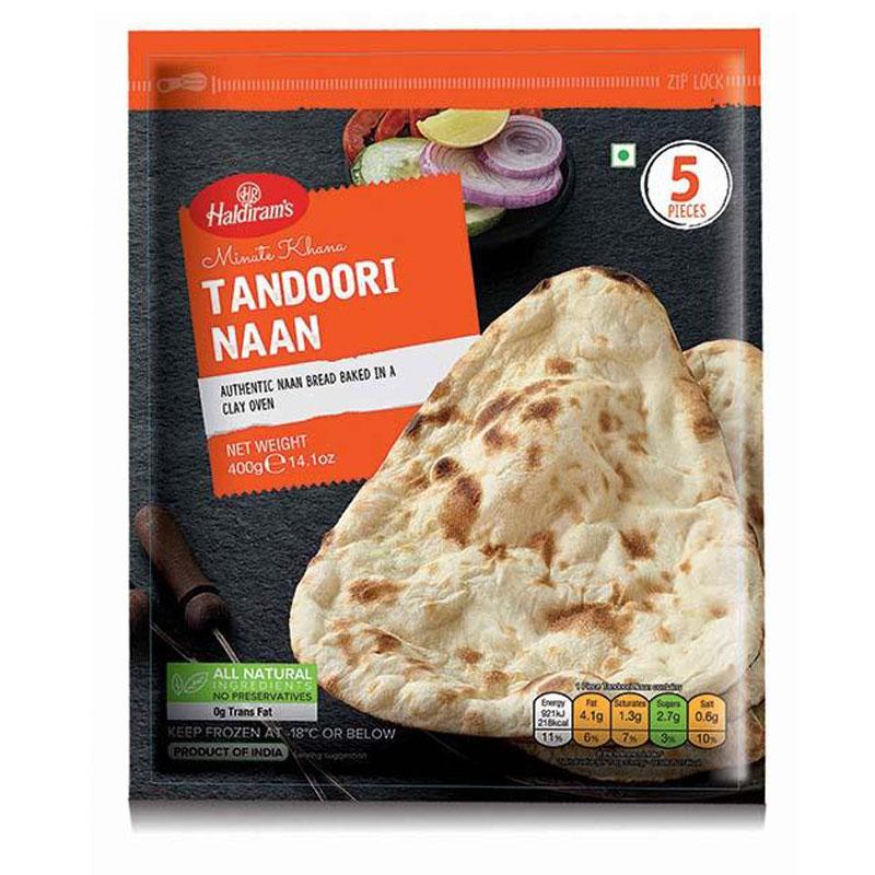 ฮาดิรัม ทันดูรินาน ขนมปังอินเดียแช่แข็ง 80 ก. 5 ชิ้น