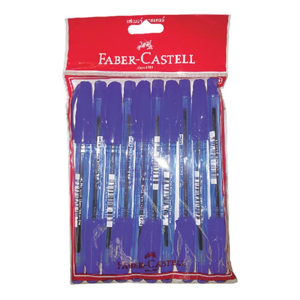 เฟเบอร์-คาสเทล ปากกาปลอกลูกลื่นสีน้ำเงิน 0.5 มม. รุ่น 1423 10 ด้าม