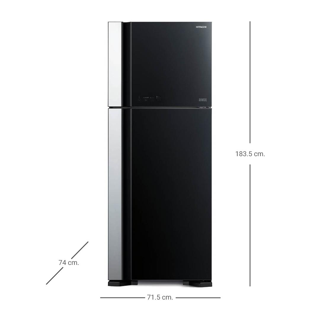 Hitachi ตู้เย็น 2 ประตู รุ่น R-VG450PDX GBK 15.9 คิว 450 ลิตร สีกลาสแบล็ก