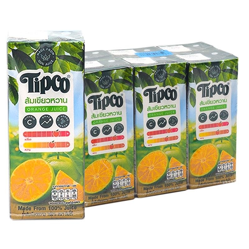 ทิปโก้ น้ำส้มเขียวหวาน 100% 200 มล. x 6