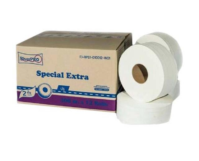 RiverPro Special, Toilet Paper, Jumbo Roll, Length 300 meters x 12 ...