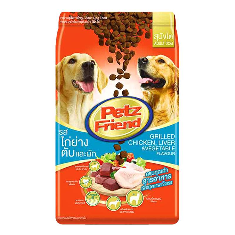 เพ็ทส์เฟรนด์ อาหารสุนัขชนิดแห้ง แบบเม็ด สำหรับสุนัขโต รสไก่ย่าง ตับและผัก 20 กก.