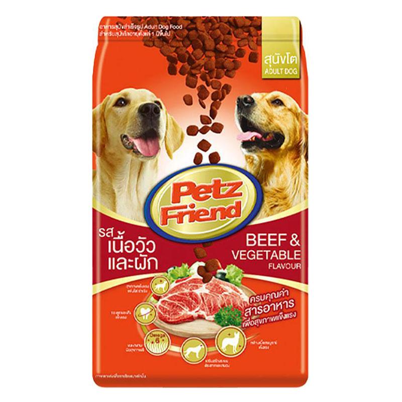 เพ็ทส์เฟรนด์ อาหารสุนัขชนิดแห้ง แบบเม็ด สำหรับสุนัขโต รสเนื้อและผัก 20 กก.