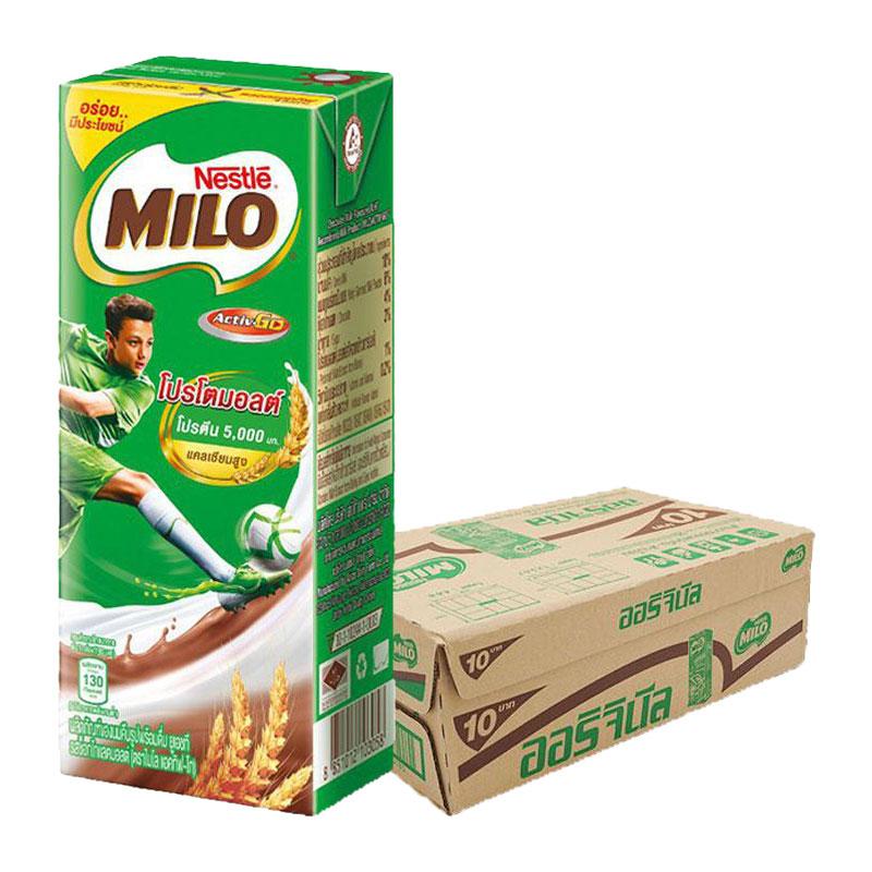 ไมโล นมยูเอชที รสช็อกโกแลตมอลต์ 165 มล. 48 กล่อง