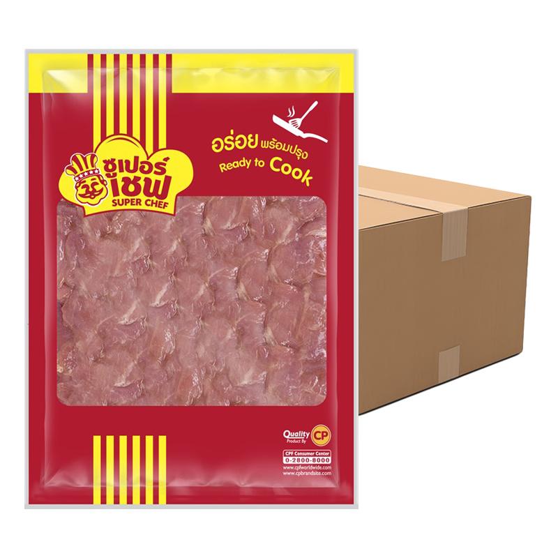 ซูเปอร์เชฟ หมูนุ่มปรุงรสแช่แข็ง 1 ลัง (1 กก. x 12)