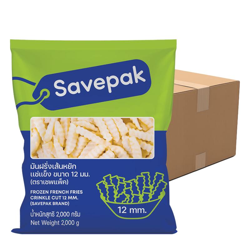 SAVEPAK French Fries Crinkle Cut Size 12 mm 2 kg x 6