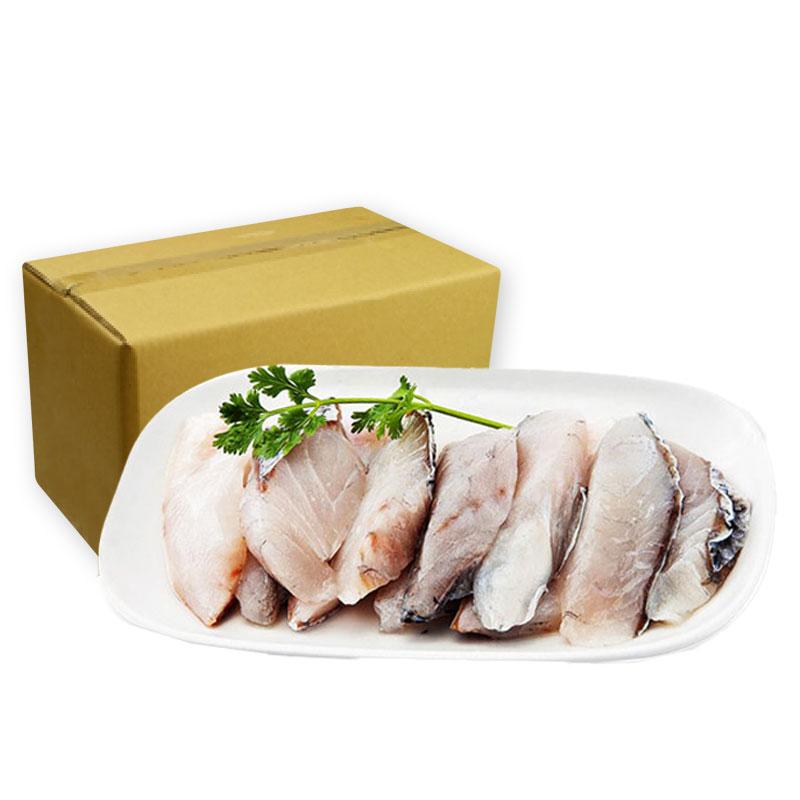 คิวเฟรช เนื้อปลากะพงสไลซ์แช่แข็ง (10-15 ก./ชิ้น) 1 กก. x 10 ยกลัง