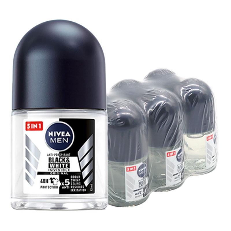 NIVEA Nivea (M) Invisible B&W Rollo 12 ml x 6