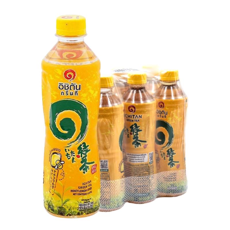 อิชิตัน ชาเขียว น้ำผึ้งมะนาว 420 มล. x 6