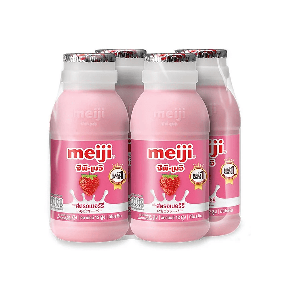 MEIJI Flavoured Milk Strawberry Flavor 200 ml 4 pcs