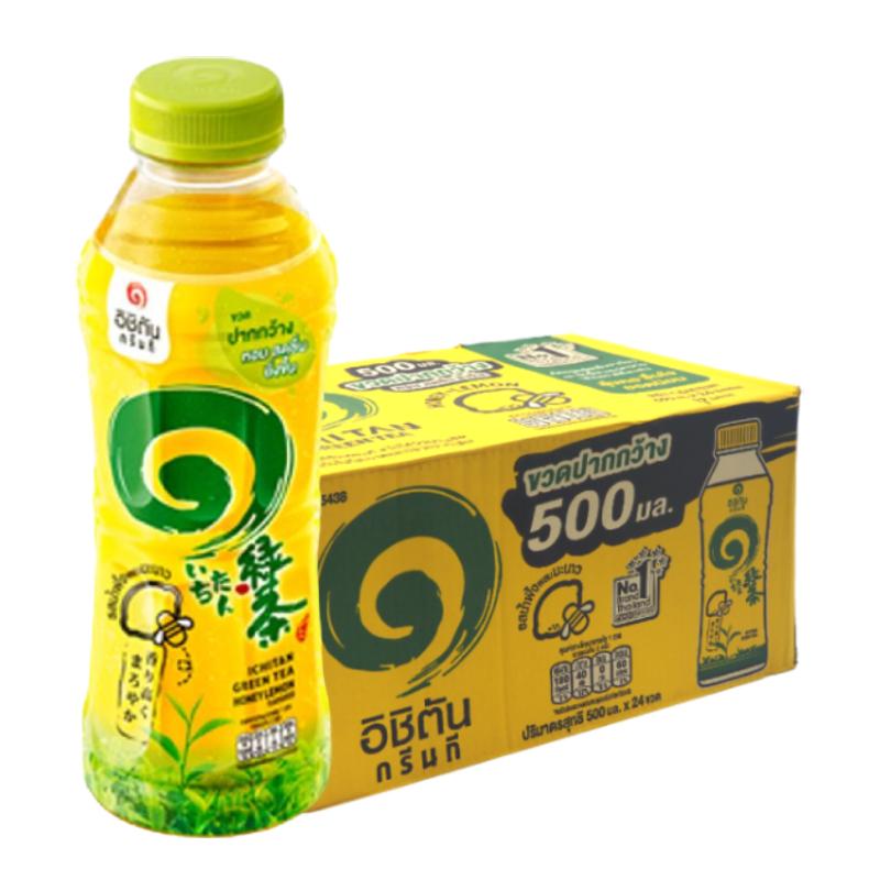 อิชิตัน ชาเขียวพร้อมดื่ม รสน้ำผึ้งผสมมะนาว 500 มล. x 24