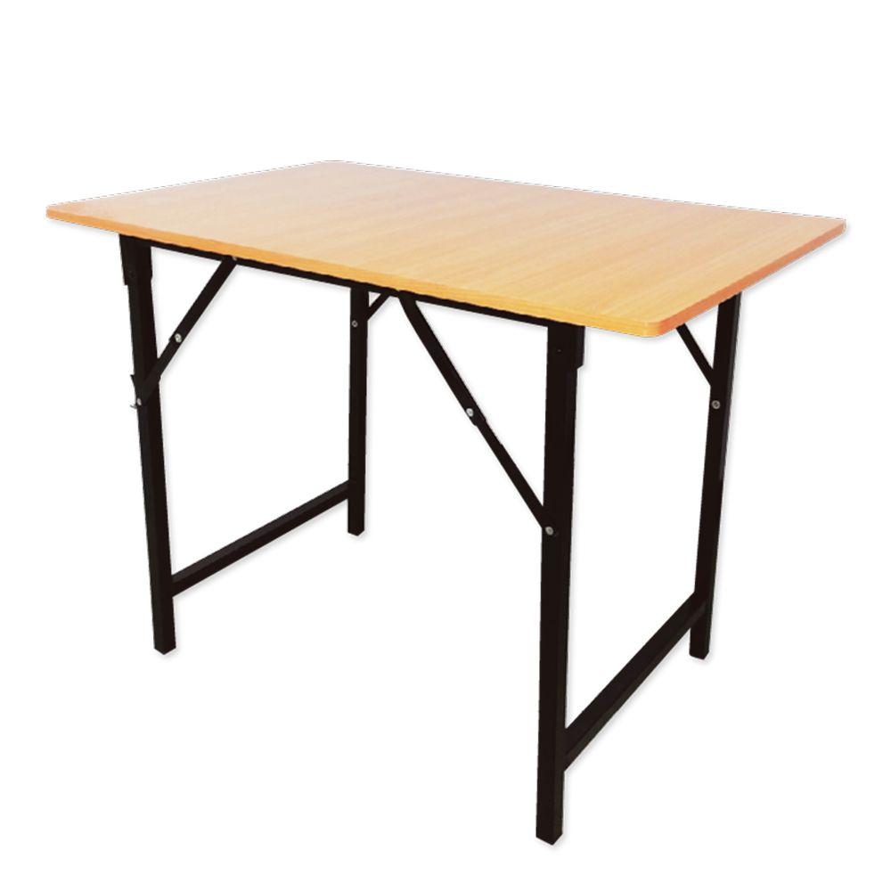 Foldable Table PVC Black 90 x 60cm