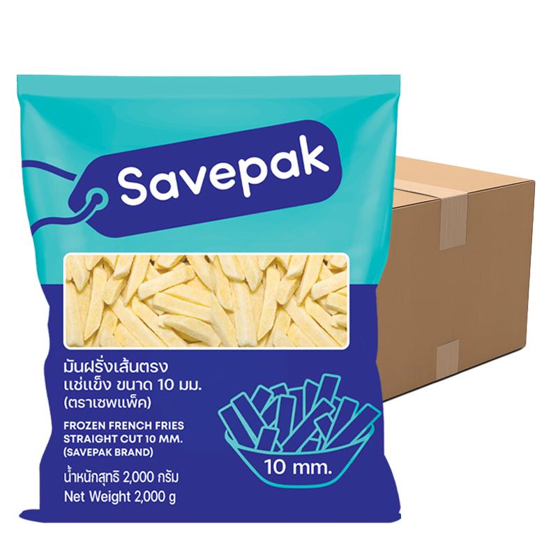 SAVEPAK Frozen French Fries Straight Cut 10 mm 2 kg x 6